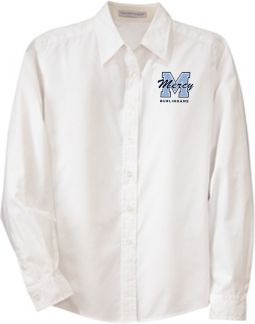 Ladies L/S Shirt, White/Light Stone
